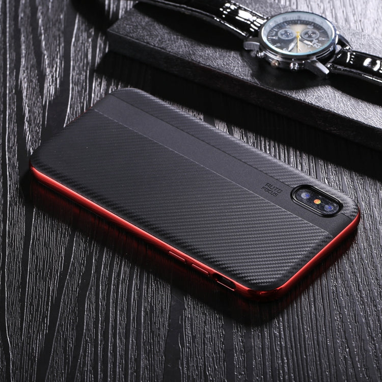 For iPhone X / XS TPU + PC Oil Painting Frame Detachable Protective Back Cover Case