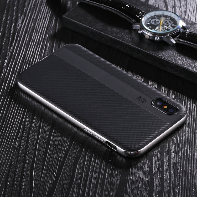 For iPhone X / XS TPU + PC Oil Painting Frame Detachable Protective Back Cover Case