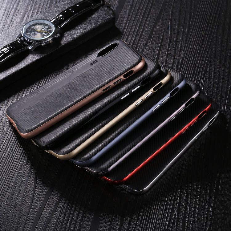 For iPhone X / XS TPU + PC Oil Painting Frame Detachable Protective Back Cover Case