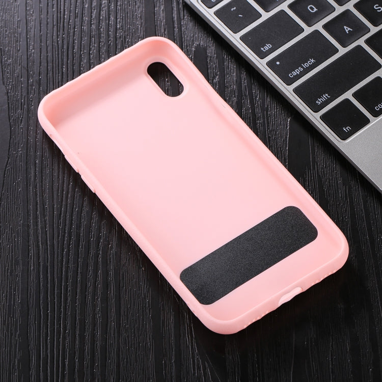 For iPhone X / XS TPU + PC Protective Back Cover Case with Metal Holder