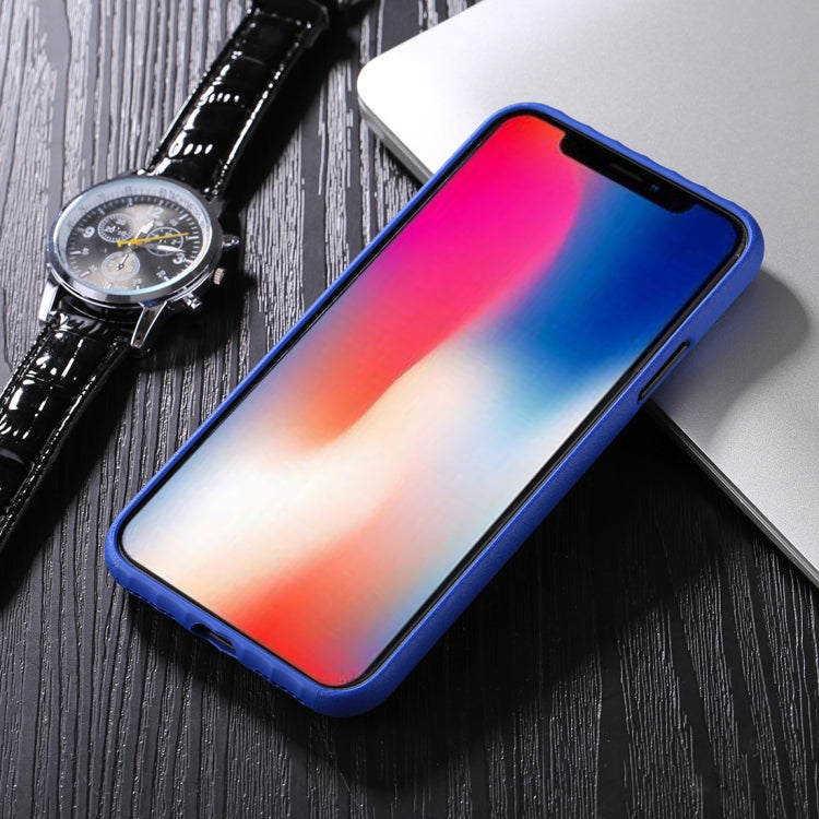 For iPhone X / XS TPU + PC Protective Back Cover Case with Metal Holder