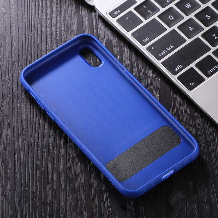 For iPhone X / XS TPU + PC Protective Back Cover Case with Metal Holder