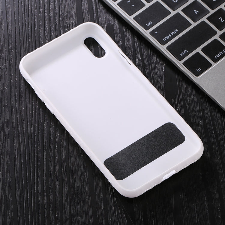 For iPhone X / XS TPU + PC Protective Back Cover Case with Metal Holder