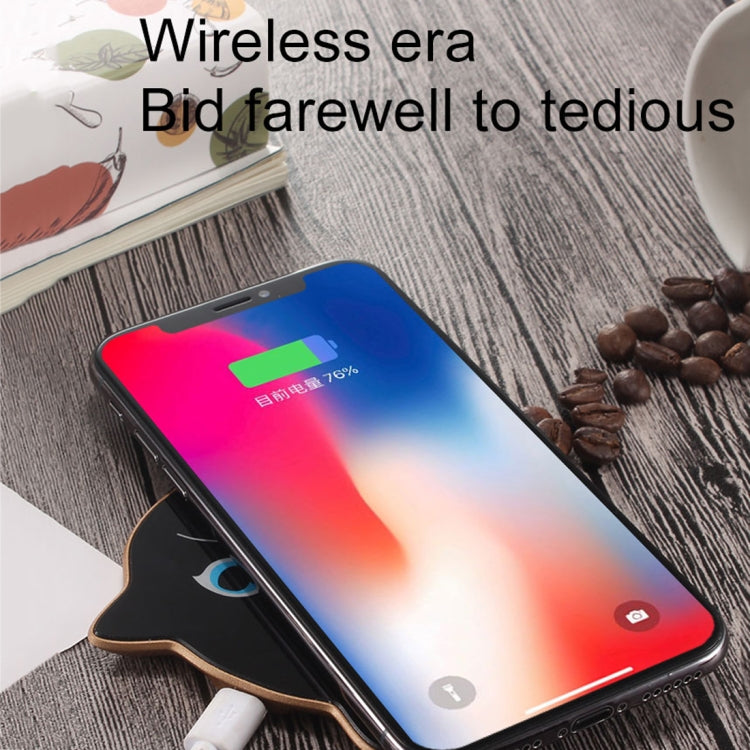M1 Cat Style Intelligent Qi Standard Wireless Charger, For iPhone, Galaxy, Huawei, Xiaomi, LG, HTC and Other QI Standard Smart Phones