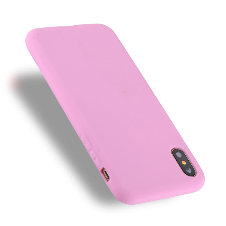 For iPhone X / XS Candy Color Full Coverage Ultra-soft Silicone
