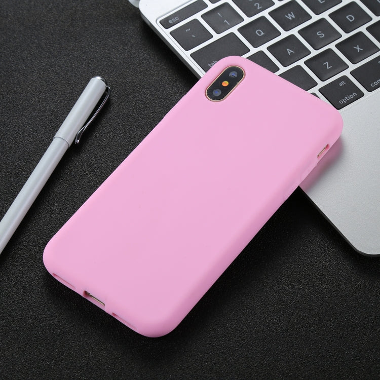 For iPhone X / XS Candy Color Full Coverage Ultra-soft Silicone
