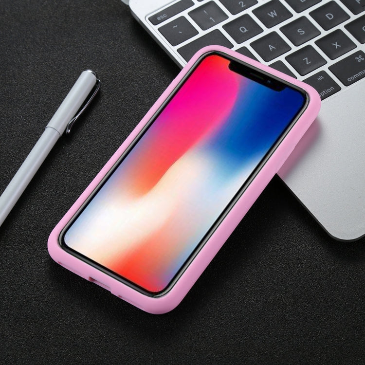 For iPhone X / XS Candy Color Full Coverage Ultra-soft Silicone
