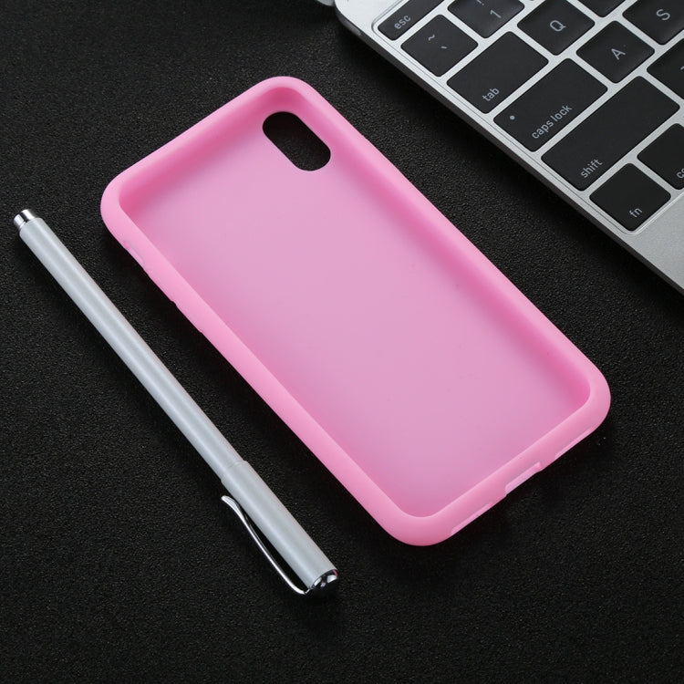 For iPhone X / XS Candy Color Full Coverage Ultra-soft Silicone