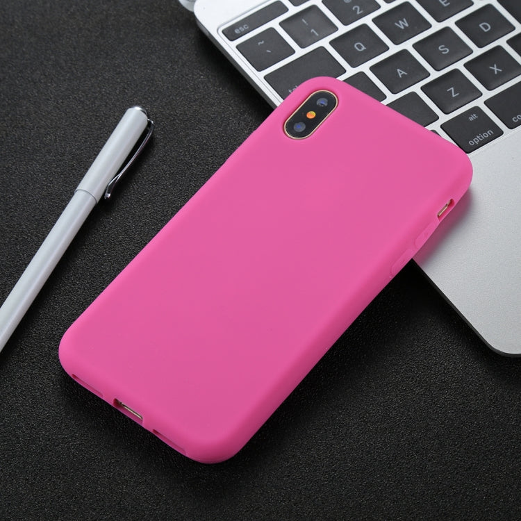 For iPhone X / XS Candy Color Full Coverage Ultra-soft Silicone