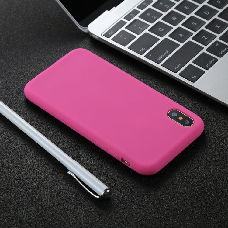 For iPhone X / XS Candy Color Full Coverage Ultra-soft Silicone