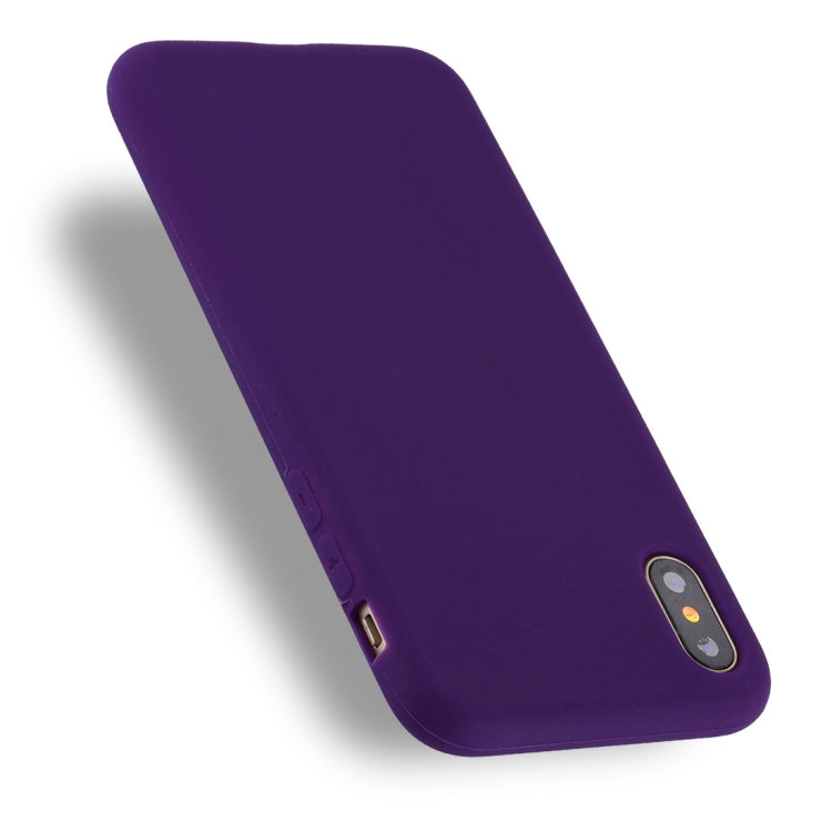 For iPhone X / XS Candy Color Full Coverage Ultra-soft Silicone