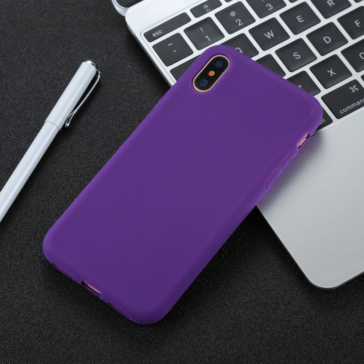 For iPhone X / XS Candy Color Full Coverage Ultra-soft Silicone