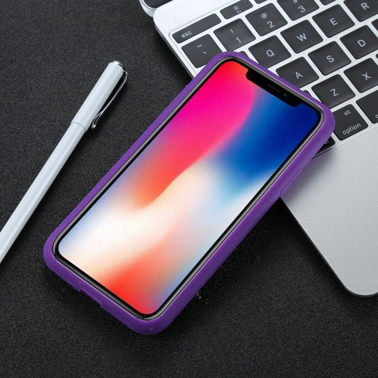 For iPhone X / XS Candy Color Full Coverage Ultra-soft Silicone