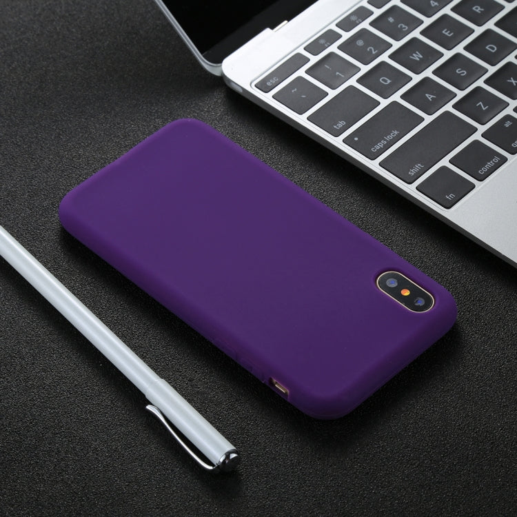 For iPhone X / XS Candy Color Full Coverage Ultra-soft Silicone