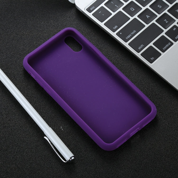 For iPhone X / XS Candy Color Full Coverage Ultra-soft Silicone