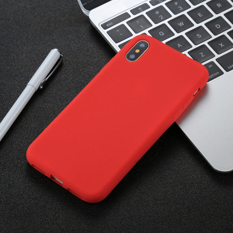 For iPhone X / XS Candy Color Full Coverage Ultra-soft Silicone