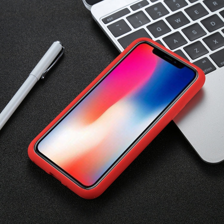 For iPhone X / XS Candy Color Full Coverage Ultra-soft Silicone