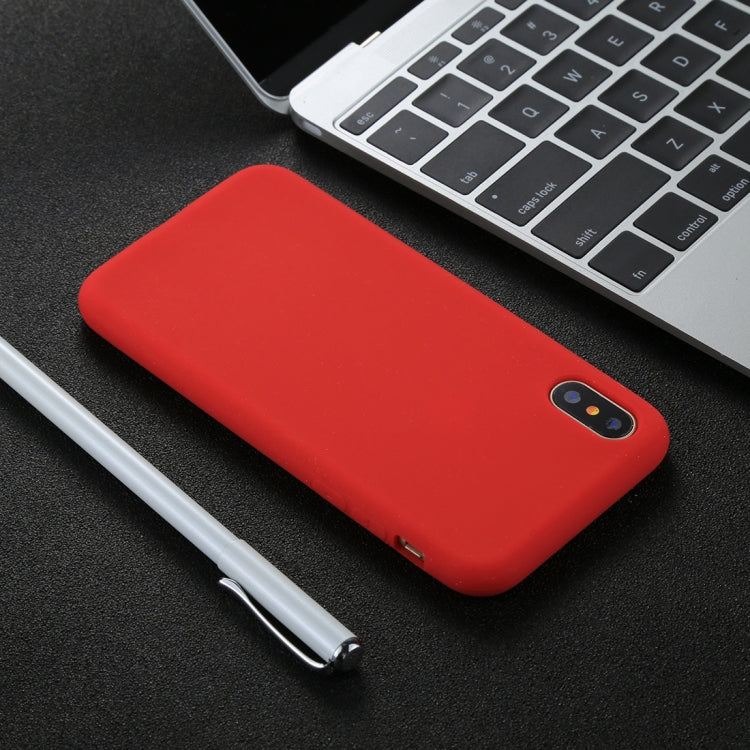 For iPhone X / XS Candy Color Full Coverage Ultra-soft Silicone