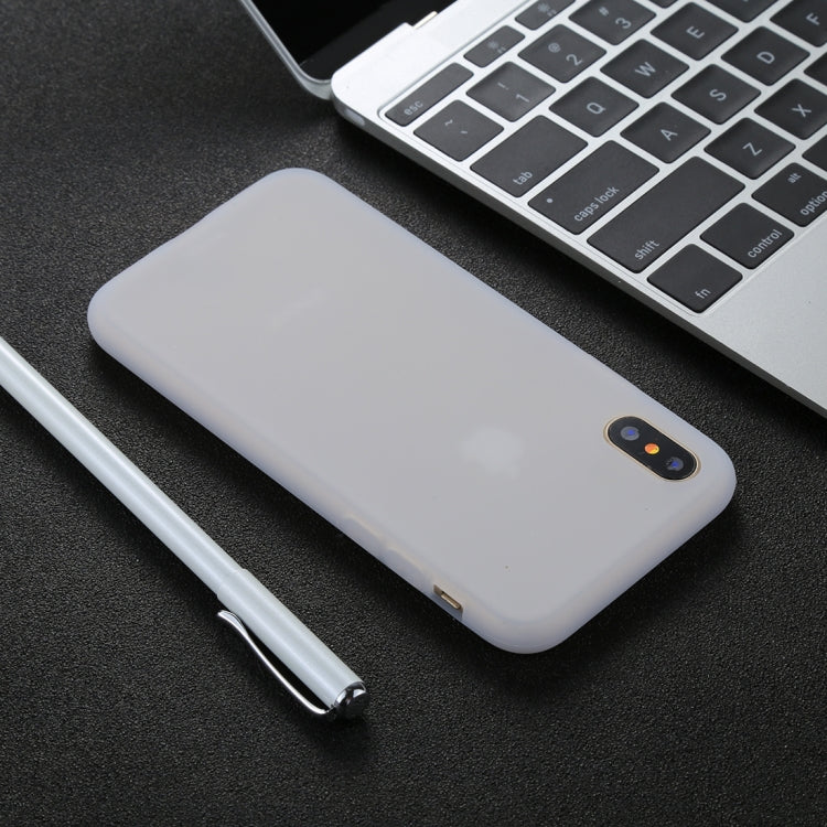 For iPhone X / XS Candy Color Full Coverage Ultra-soft Silicone