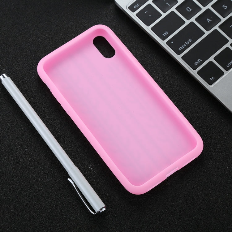 For iPhone X / XS Tire Texture Candy Color Silicone Soft