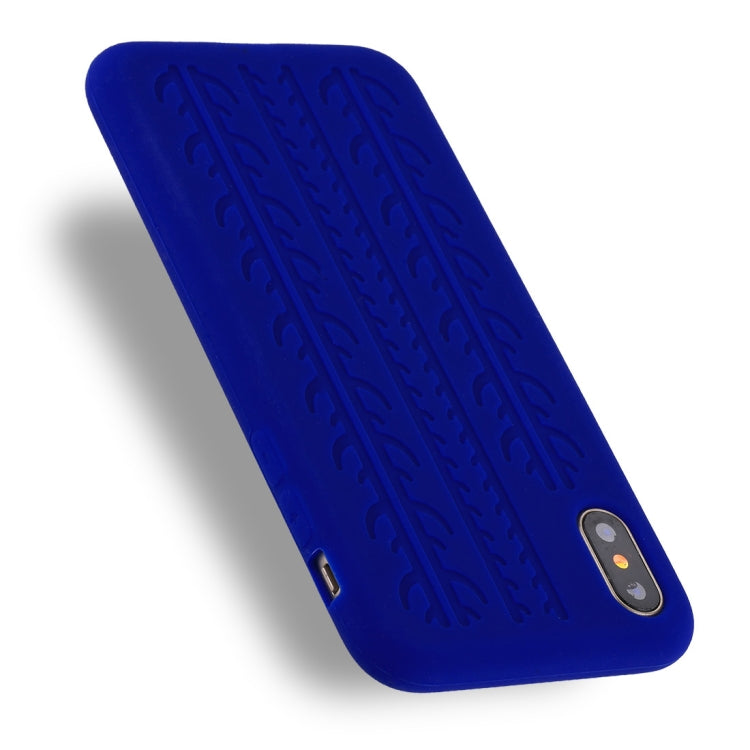 For iPhone X / XS Tire Texture Candy Color Silicone Soft