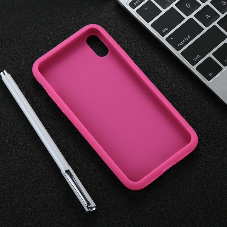 For iPhone X / XS Tire Texture Candy Color Silicone Soft