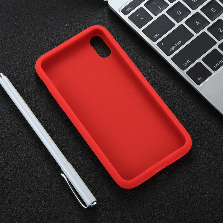 For iPhone X / XS Tire Texture Candy Color Silicone Soft