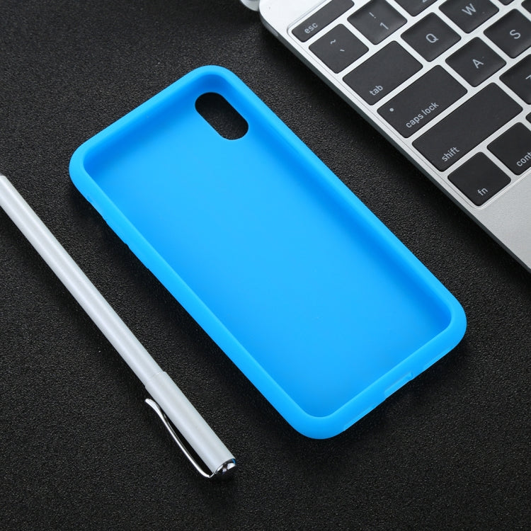 For iPhone X / XS Tire Texture Candy Color Silicone Soft
