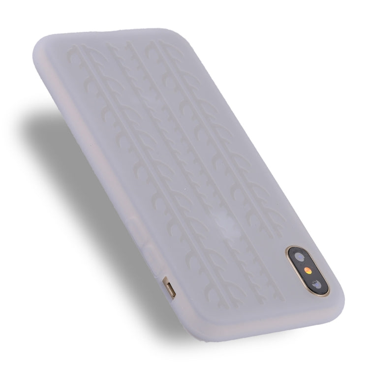 For iPhone X / XS Tire Texture Candy Color Silicone Soft