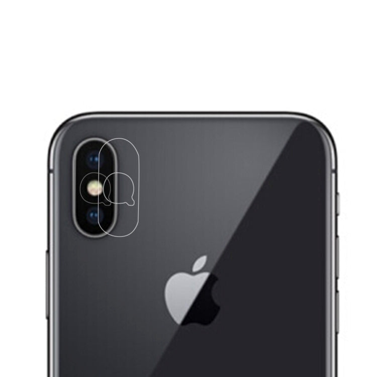 For iPhone X 2pcs TOTUDESIGN 0.28mm Transparent Rear Camera Lens Protector Tempered Glass Protective Film