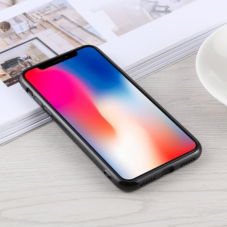 For iPhone X / XS Fashion Dot Pattern Anti-scratch Gradient Color Glass Protection Case