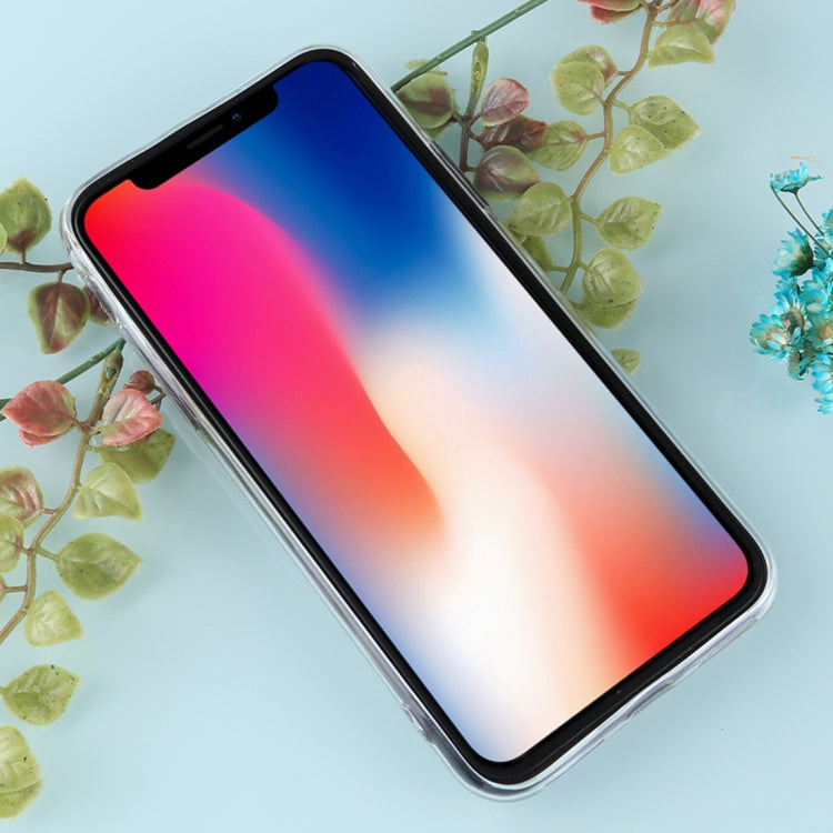 For iPhone X / XS Marble Pattern with Gold Foil TPU Protective Back Cover