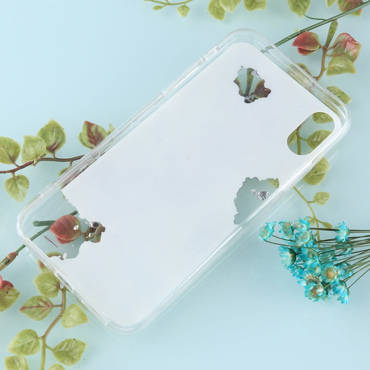 For iPhone X / XS Marble Pattern with Gold Foil TPU Protective Back Cover