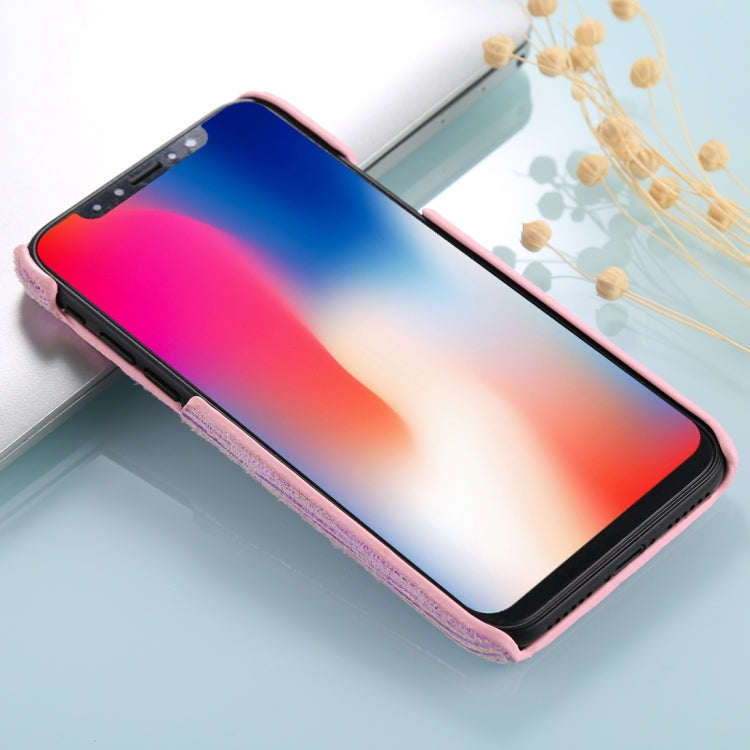 For iPhone X / XS PC Twinkle Stripes Pattern Protective Back Cover Case