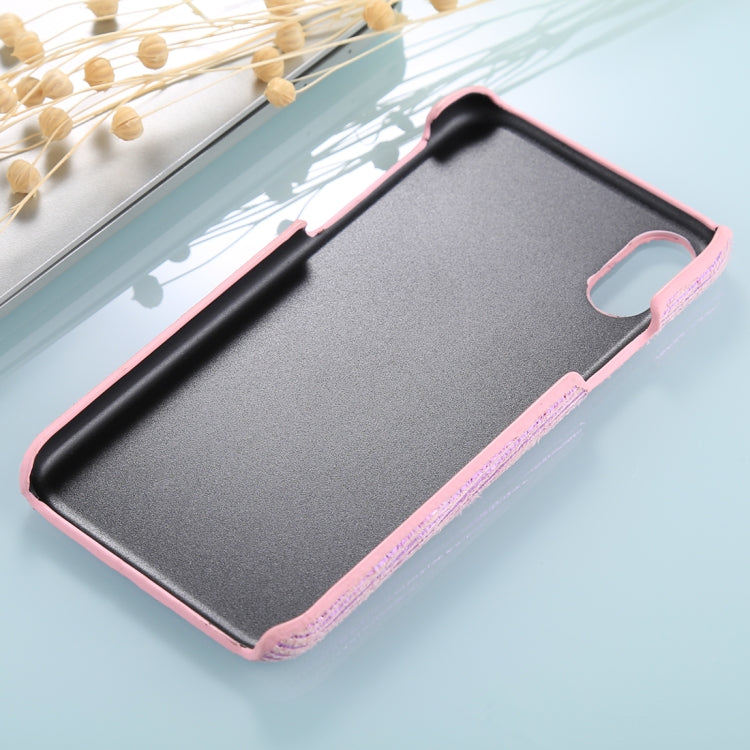 For iPhone X / XS PC Twinkle Stripes Pattern Protective Back Cover Case