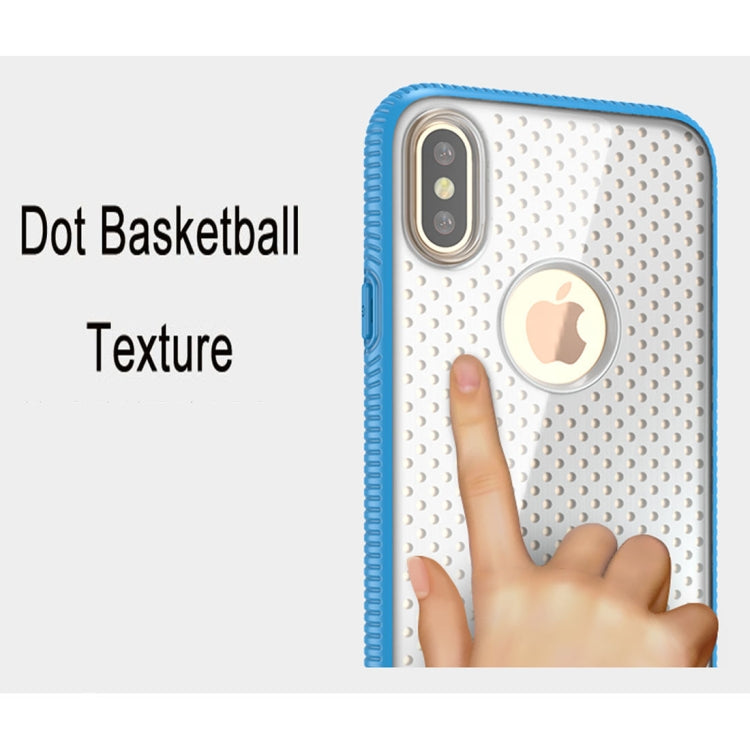 For iPhone X / XS Basketball Texture Anti-collision TPU Protective Back Cover Case