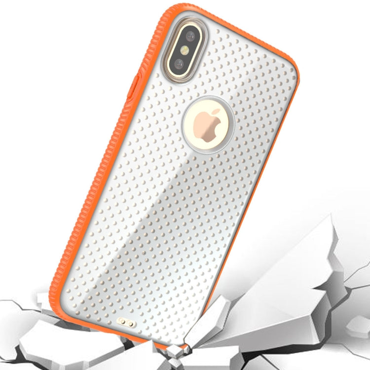 For iPhone X / XS Basketball Texture Anti-collision TPU Protective Back Cover Case
