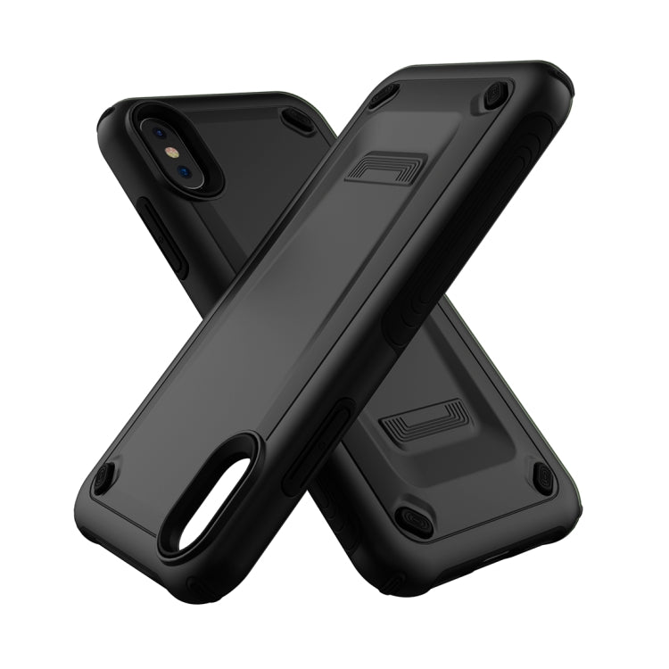 For iPhone X / XS Ultra-thin TPU+PC Mechanic Shockproof Protective Case