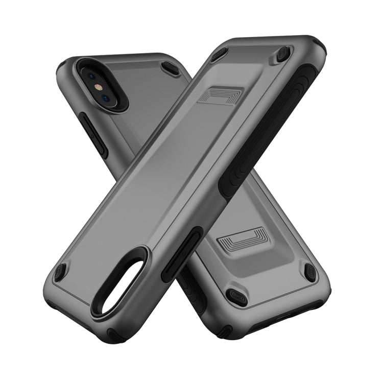 For iPhone X / XS Ultra-thin TPU+PC Mechanic Shockproof Protective Case