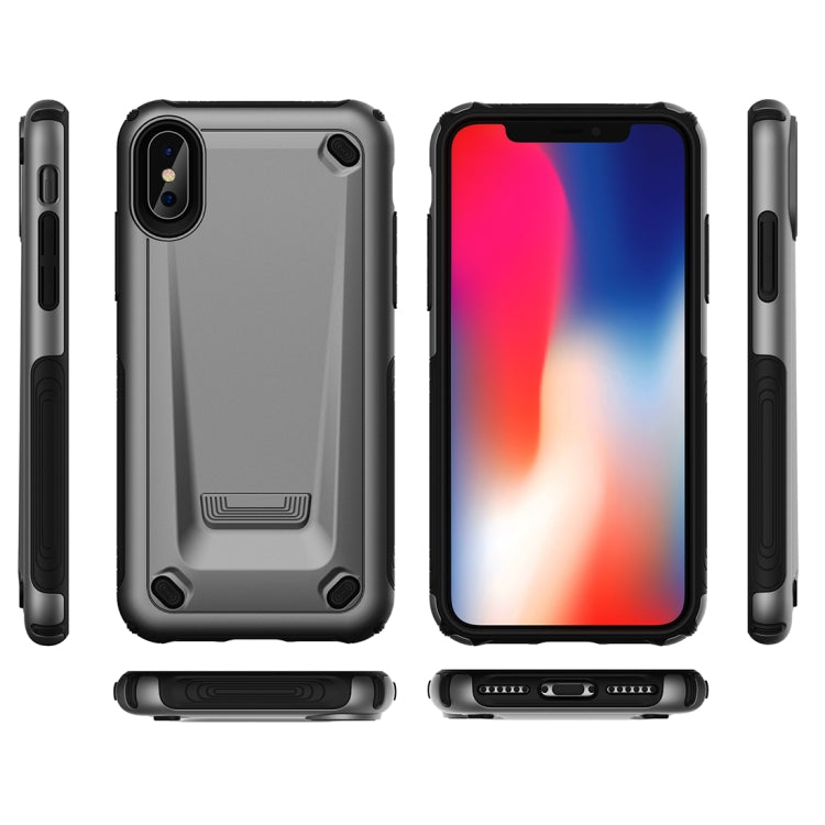 For iPhone X / XS Ultra-thin TPU+PC Mechanic Shockproof Protective Case