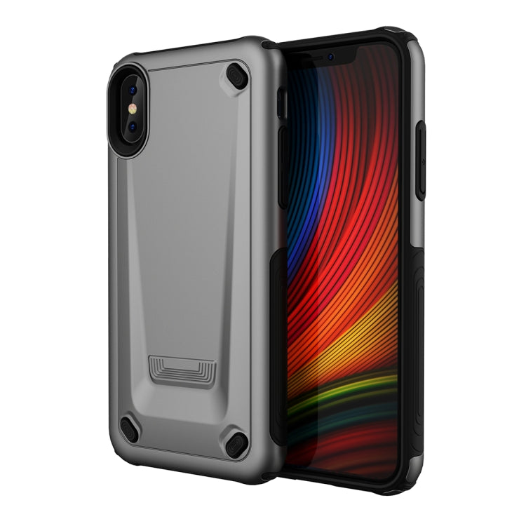 For iPhone X / XS Ultra-thin TPU+PC Mechanic Shockproof Protective Case