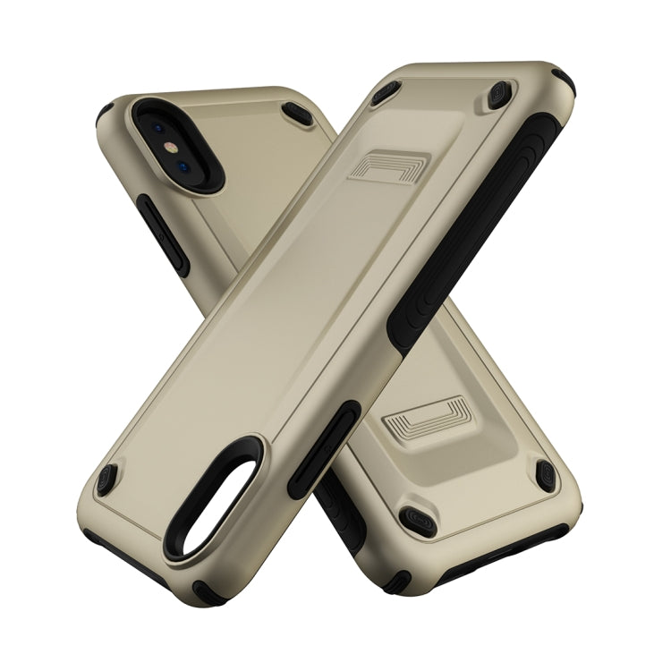For iPhone X / XS Ultra-thin TPU+PC Mechanic Shockproof Protective Case