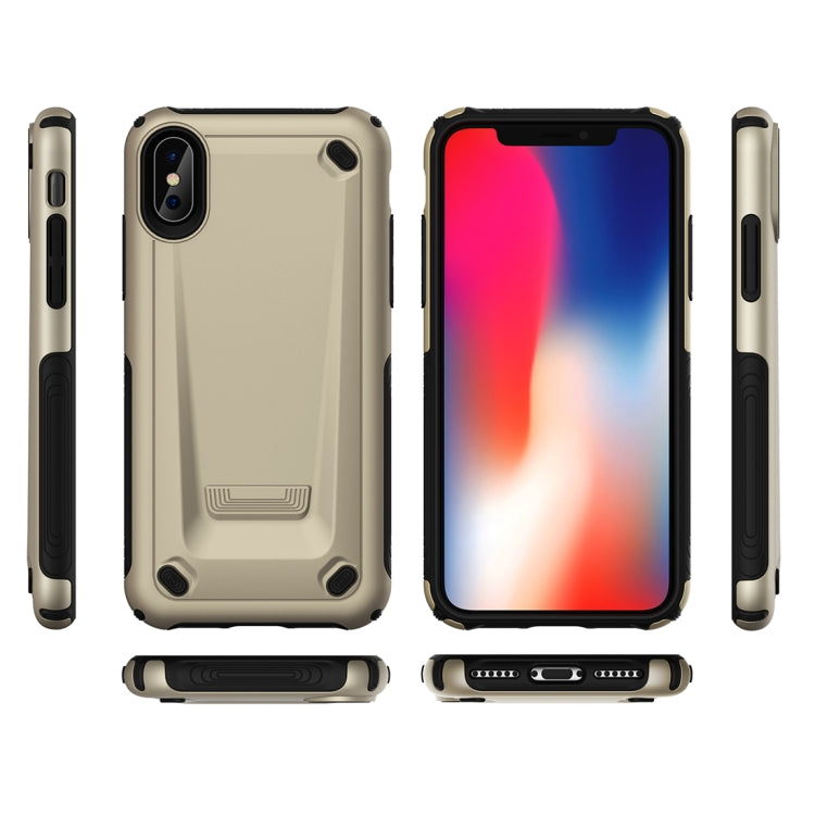 For iPhone X / XS Ultra-thin TPU+PC Mechanic Shockproof Protective Case