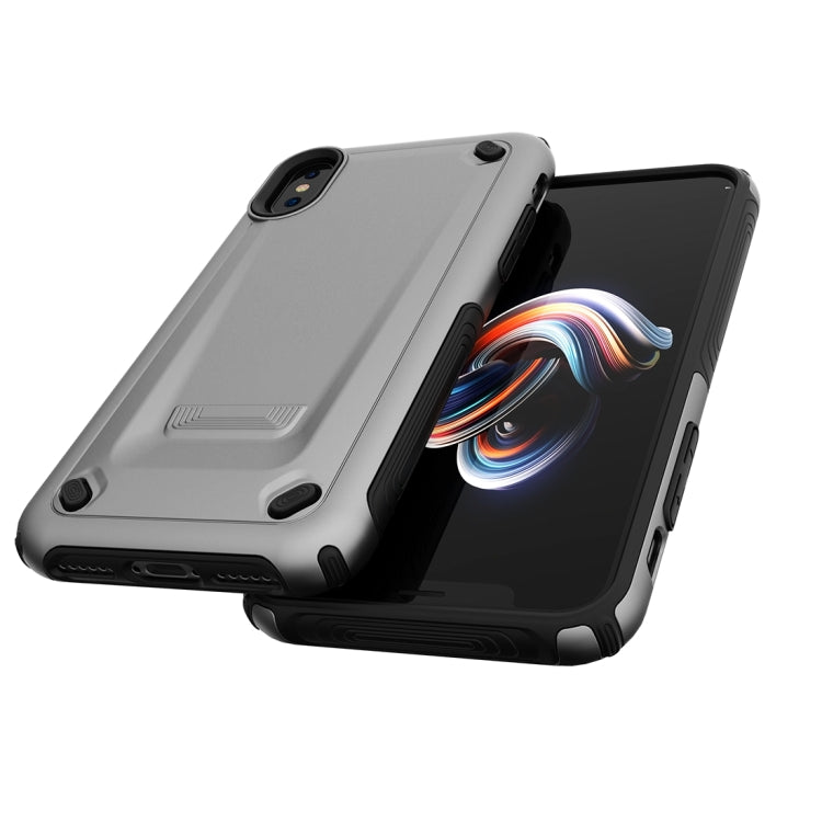 For iPhone X / XS Ultra-thin TPU+PC Mechanic Shockproof Protective Case