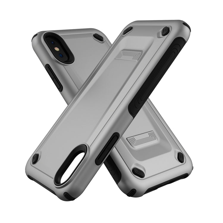 For iPhone X / XS Ultra-thin TPU+PC Mechanic Shockproof Protective Case