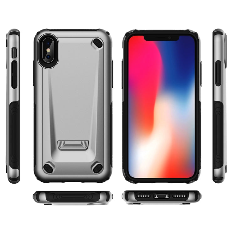 For iPhone X / XS Ultra-thin TPU+PC Mechanic Shockproof Protective Case