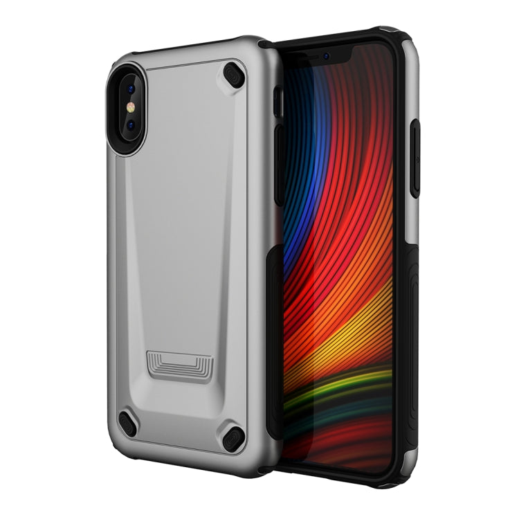 For iPhone X / XS Ultra-thin TPU+PC Mechanic Shockproof Protective Case