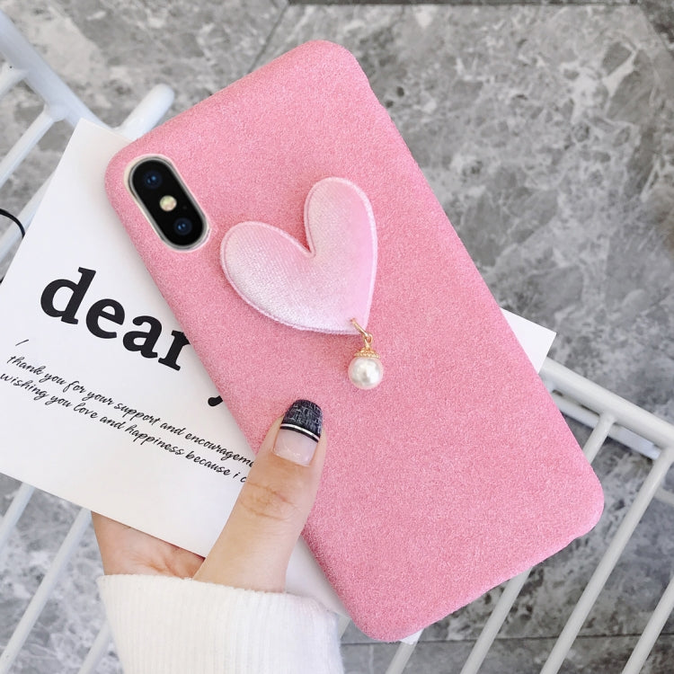 For iPhone X / XS Simple Love Pattern Protective Back Cover