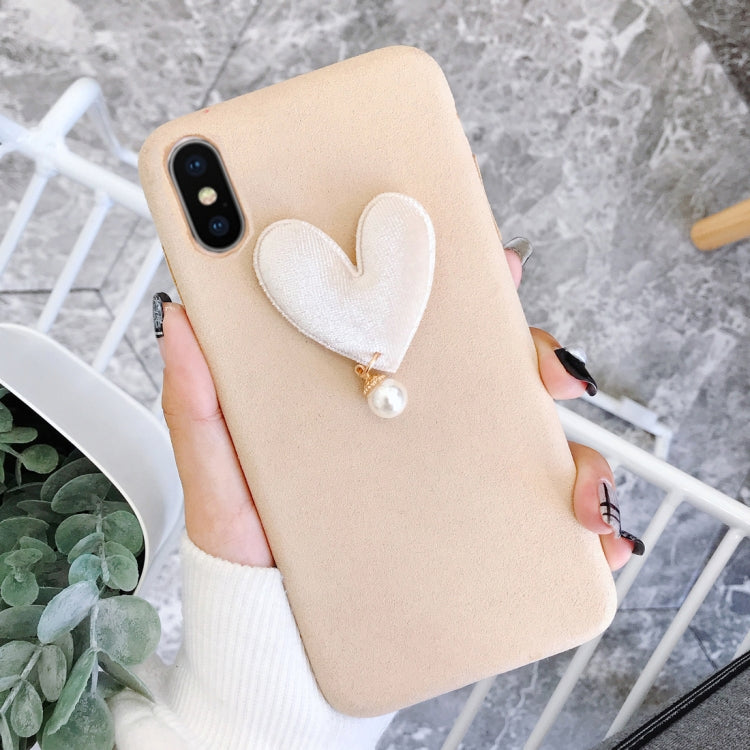 For iPhone X / XS Simple Love Pattern Protective Back Cover