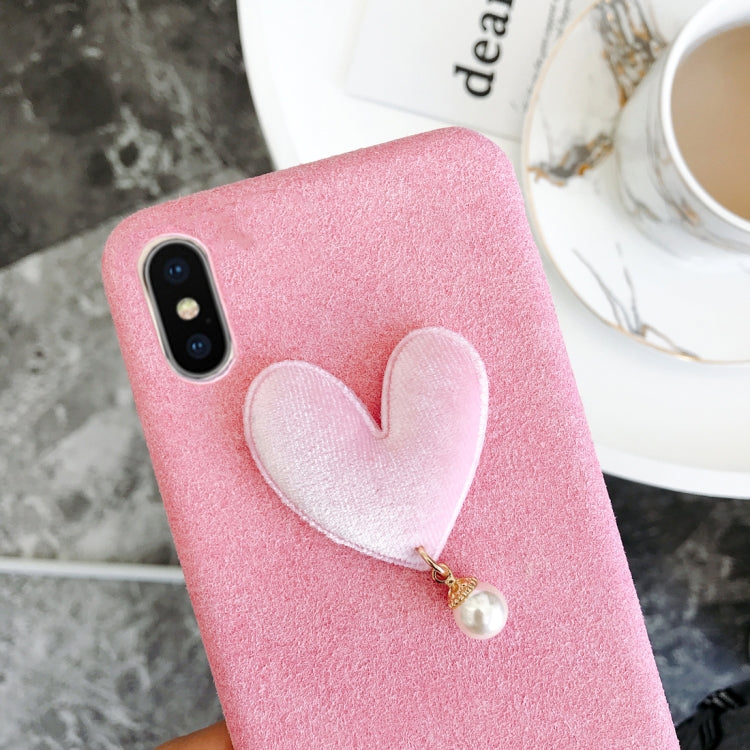 For iPhone X / XS Simple Love Pattern Protective Back Cover